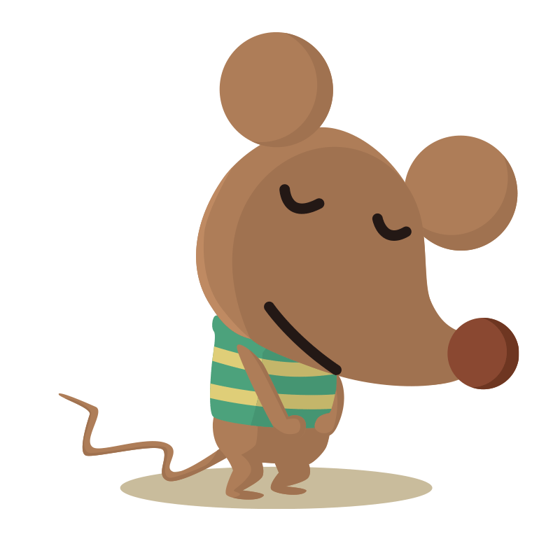 ねずみくんお辞儀
