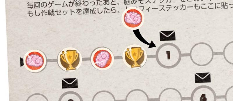 進行チャートにシールを貼る